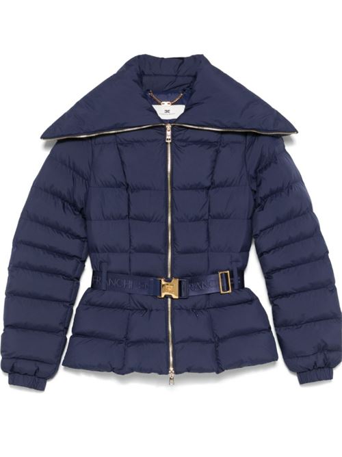 GIACCA IMBOTTITA CON CINTURA ELISABETTA FRANCHI | PI76D46E2B75 Navy